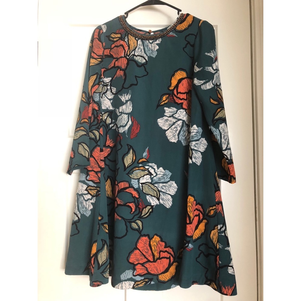 Anthropologie sketches peonies tunic